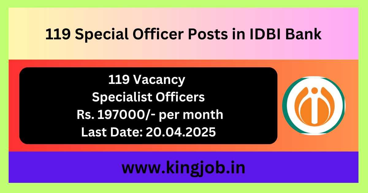 IDBI SO Recruitment 2025