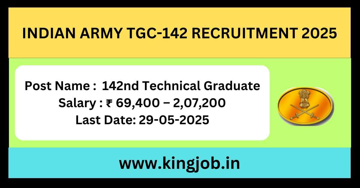 Indian Army TGC-142 Recruitment 2025