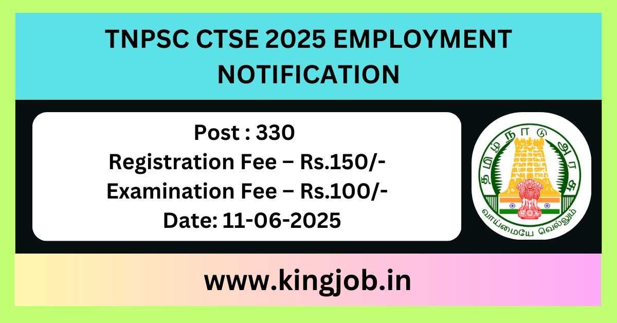 TNPSC CTSE 2025 Employment