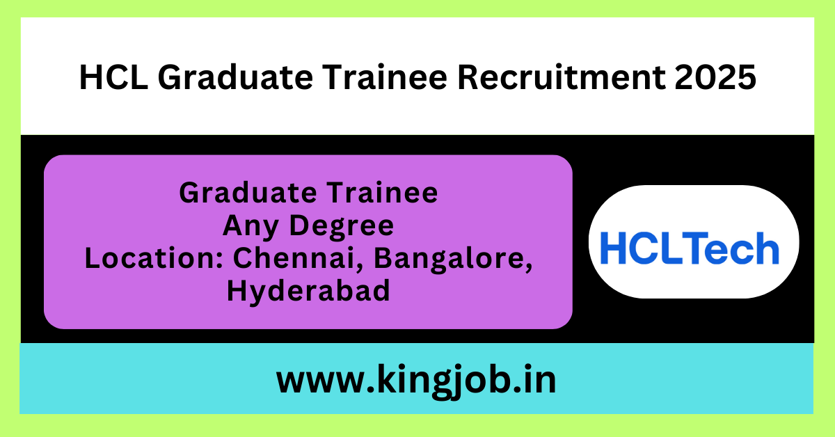 HCL Graduate Trainee Recruitment