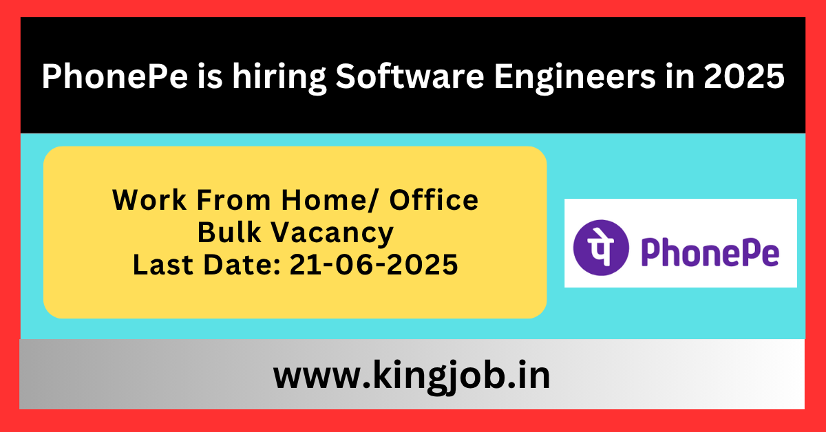 PhonePe is hiring Software Engineers in 2025.