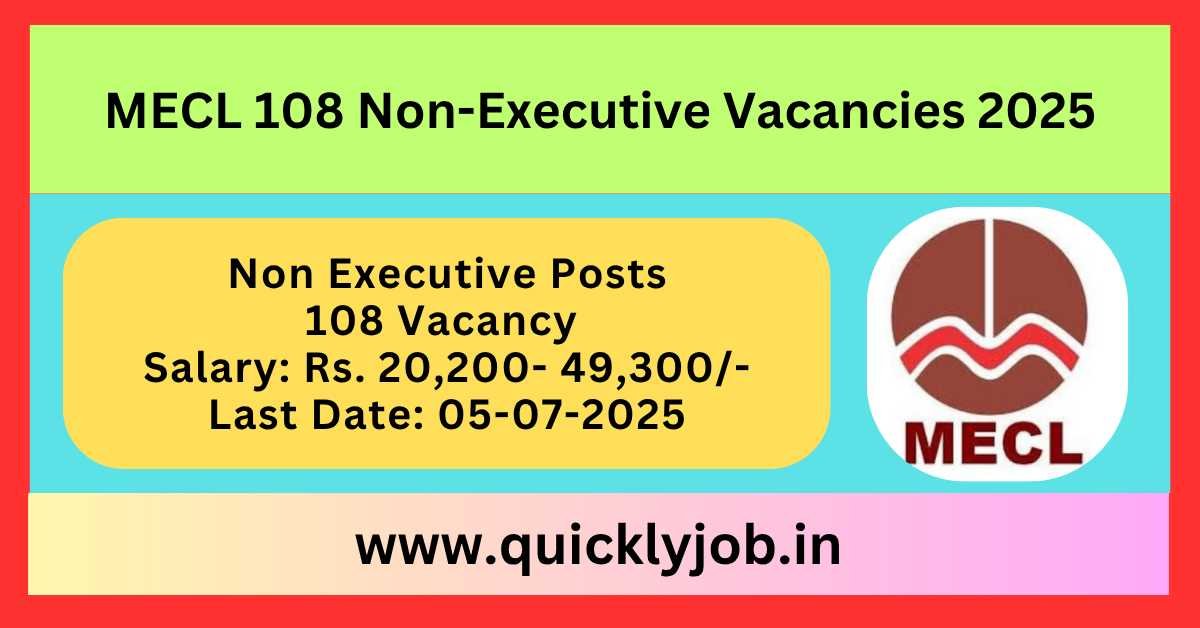 MECL 108 Non-Executive Recruitment 2025.