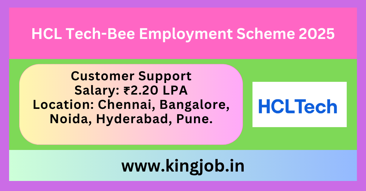 HCL Tech-Bee Employment 2025.