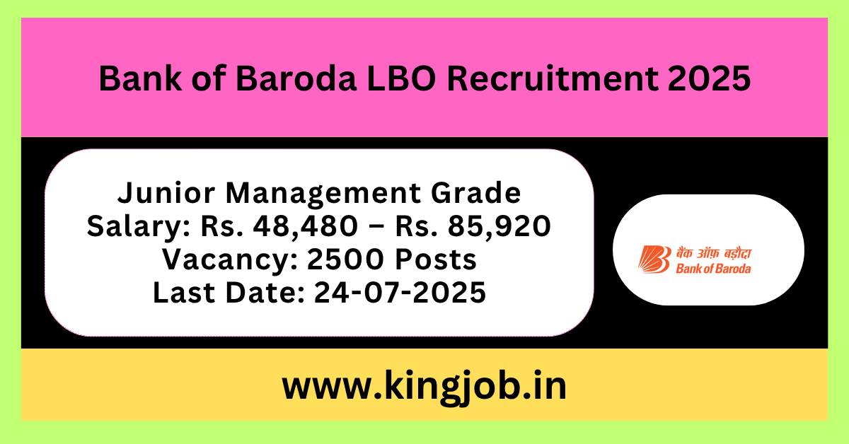 Bank of Baroda Local Bank Officer Recruitment 2025.